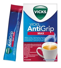 Vicks AntigGrip Max 1000 mg+16 mg+4 mg granulat do sporządzenia roztworu doustnego 