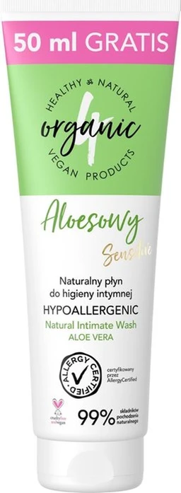 4organic naturalny płyn do higieny intymnej aloesowy w tubie 