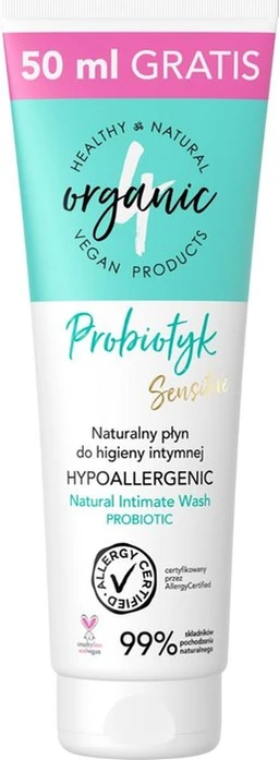 4organic naturalny płyn do higieny intymnej probiotyk w tubie 