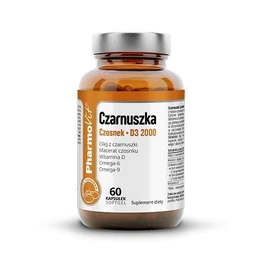 Czarnuszka Czosnek + D3 2000 Clean Label kapsułki 