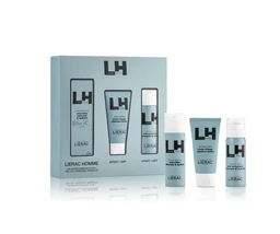 Lierac Homme, emulsja anti-aging + Żel pod prysznic + Pianka do golenia 