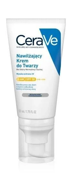 Cerave, krem do twarzy nawilżający SPF 50 