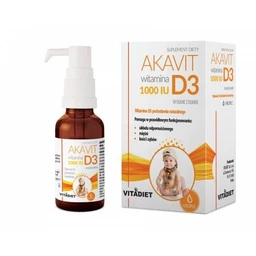 Akavit Witamina D3 1000 IU 25 µg/porcję krople 