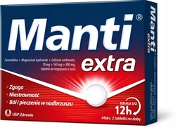 Manti Extra 10 mg + 165 mg + 800 mg tabletki do rozgryzania i żucia 