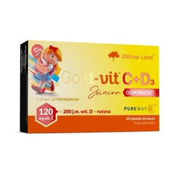 Olimp Gold-Vit C+D3 Junior Odporność 150 mg+5 µg+25 mg tabletki do ssania 