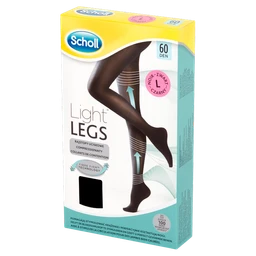 Scholl Light Legs, rajstopy uciskowe L, czarne 60 den 