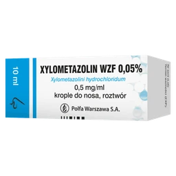 Xylometazolin WZF 0,05% 0,5 mg/ml krople do nosa, roztwór 