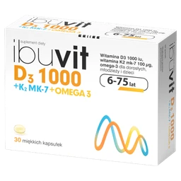 Ibuvit D3 1000 + K2 MK-7 Omega 3 kapsułki 