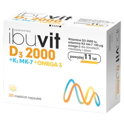 Ibuvit D3 2000 + K2 MK-7 Omega 3 kapsułki 