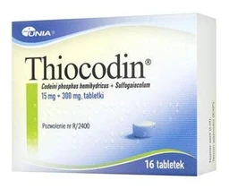 Thiocodin 15 mg + 300 mg tabletki 