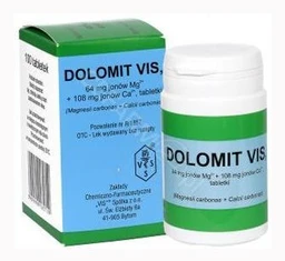 Dolomit VIS 54 mg Ca 2+ + 32 mg Mg 2+ tabletki 