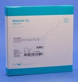 Opatrunek Biatain Ag Adhesive 15 x 15 cm opatrunek piankowy, przylepny 