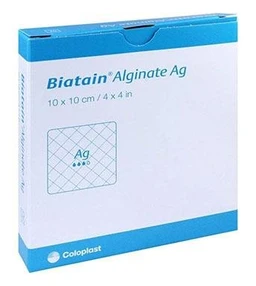 Opatrunek Biatain Alginate Ag 10 x 10 cm opatrunek alginianowy, miękki 