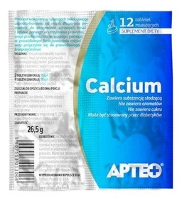 Calcium bezsmakowe APTEO 180 mg tabletki musujące 