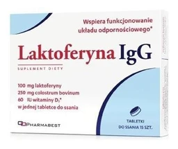 Laktoferyna IgG 200 mg+100 mg+1,5 µg tabletki do ssania 