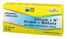 Silicum + H (Krzem + Biotyna) 15 mg+75 µg tabletki 