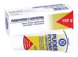 Puder płynny z anestezyną (20 mg + 240 mg)/g zawiesina na skórę 