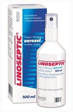 Linoseptic (1 mg + 20 mg)/g aerozol na skórę, roztwór 