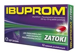 Ibuprom Zatoki 200 mg+30 mg tabletki powlekane 