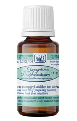 Gargarisma prophylacticum - koncentrat do sporządzania roztworu do płukania gardła 