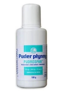 Pudrospan - Puder płynny (10 mg + 200 mg + 10 mg)/g zawiesina na skórę 