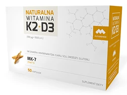 Naturalna Witamina K2 + D3 100 µg+50 µg kapsułki 