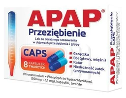 Apap Przeziębienie Caps 500 mg+6,1 mg kapsułki twarde 