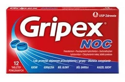 Gripex Noc 500 mg + 30 mg + 15 mg + 2 mg tabletki powlekane 