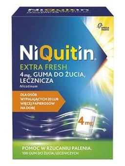 NiQuitin Extra Fresh 4 mg guma do żucia, lecznicza 