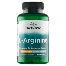 Swanson, L-arginina forte 850 mg, suplement diety 