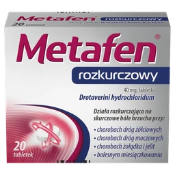 Metafen rozkurczowy 40 mg tabletki 