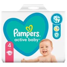 Pampers Active Baby, pieluchy, rozmiar 4, 9-14 kg 