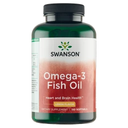 Swanson Omega-3 Fish Oil, suplement diety, smak cytrynowy 