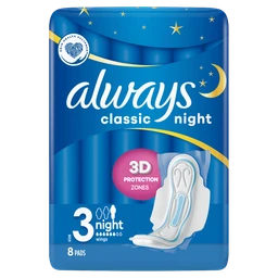 Always Classic Night Podpaski ze skrzydełkami na noc 