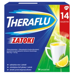 Theraflu Zatoki 650 mg+10 mg proszek do sporządzenia roztworu doustnego 