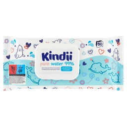 Kindii Pure Water 99%, nawilżane chusteczki 