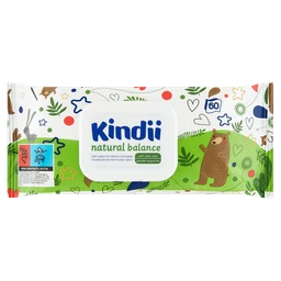 Kindii Natural Balance, chusteczki dla niemowląt i dzieci 