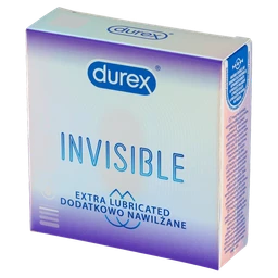 Prezerwatywy Durex INVISIBLE dodatkowo nawilżane 