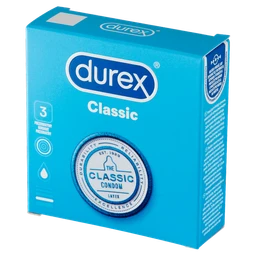 Durex Classic, prezerwatywy ze środkiem nawilżającym 