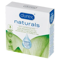 Durex Naturals prezerwatywy z lubrykantem 