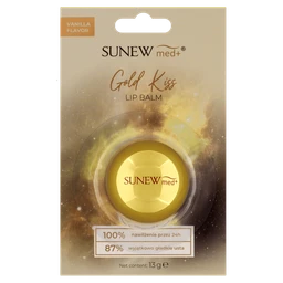 Sunew Med+ Gold Kiss, waniliowy balsam do ust w kulce 