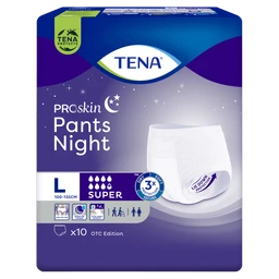 Tena Pants Proskin Super Night, large 110-135 cm, majtki chłonne na noc 