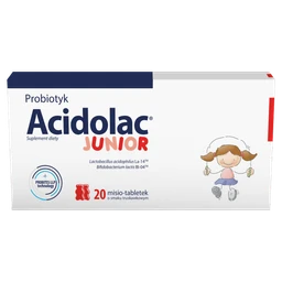 Acidolac Junior tabletki o smaku truskawkowym 