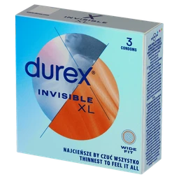 Durex Invisible XL, prezerwatywy powiększone 