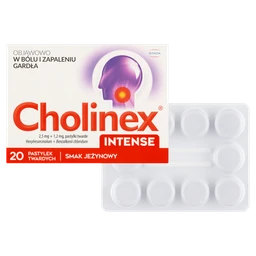 Cholinex Intense 2,5 mg + 1,2 mg pastylki twarde o smaku jeżynowym 