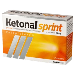 Ketonal Sprint 25 mg granulat do sporządzenia roztworu doustnego 