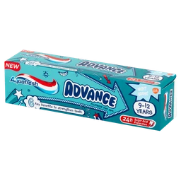 Aquafresh Advance, pasta do zębów dla dzieci z fluorem, 9-12 lat 