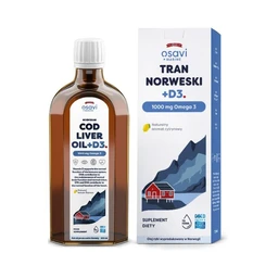 Tran norweski + D3 Osavi olej aromat cytrynowy 