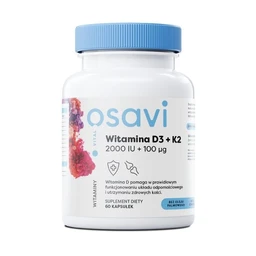 Witamina D3 2000 IU + K2 100 µg Osavi kapsułki 