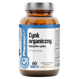 Cynk organiczny Clean Label 15 mg+2,85 mg kapsułki 